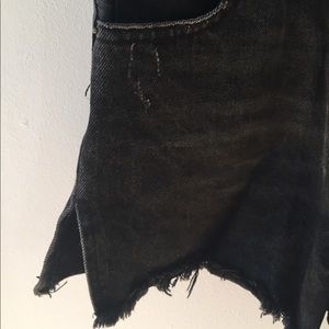 High Waited Black Denim Shorts